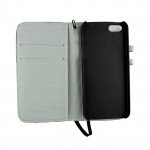 Wholesale iPhone 5 5S Anti-Slip Flip Leather Wallet Case with Stand (Black)